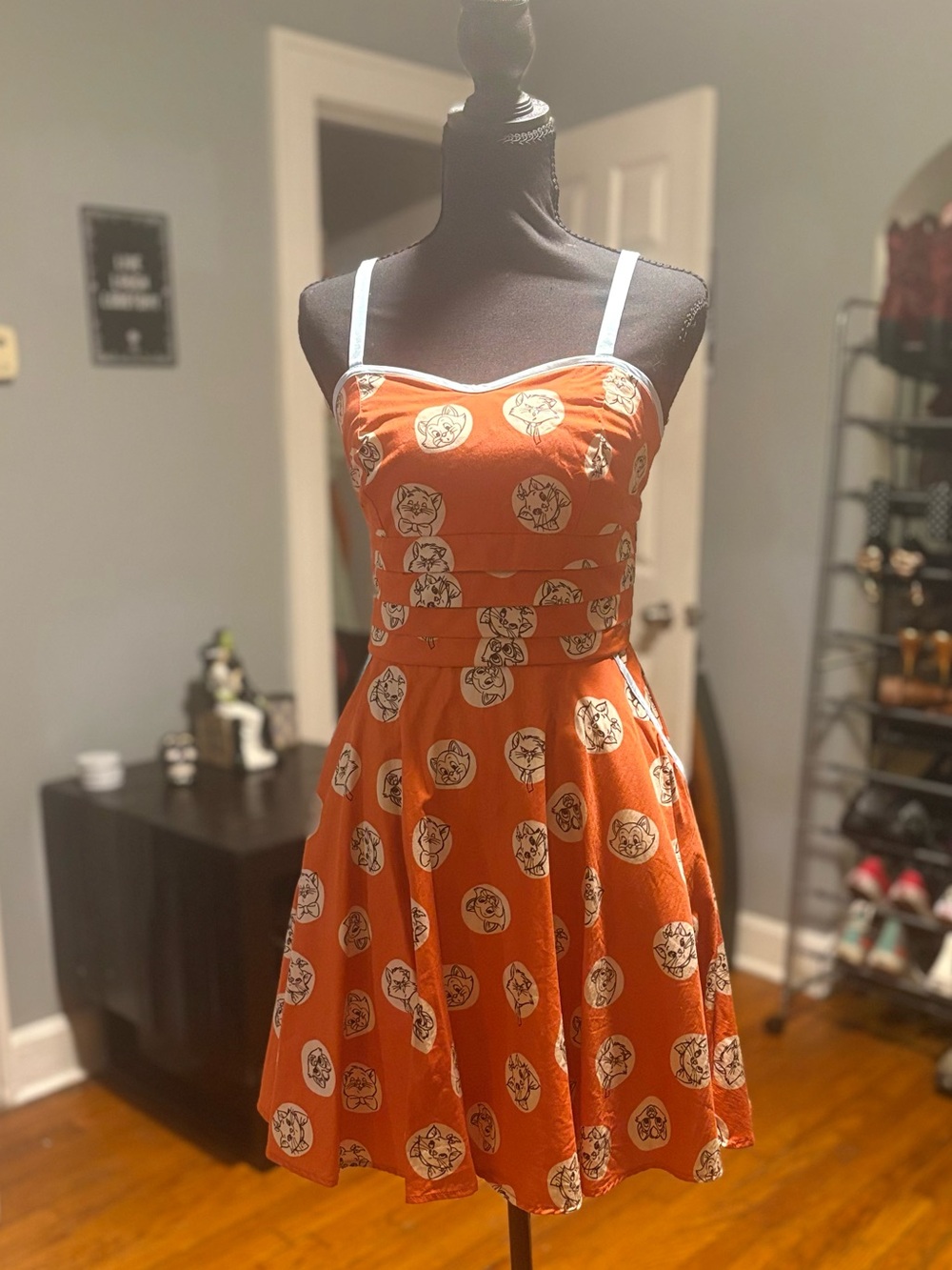 Unique Vintage x Disney Aristocats mini swing dress